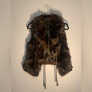 Vintage Faux Fur Vest 🤎✨